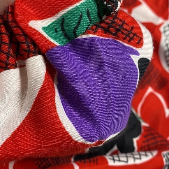 Vintage Smith & Jones Abstract Floral Skirt 80s Size 16 Waist 27"-38" - Picture 7 of 7